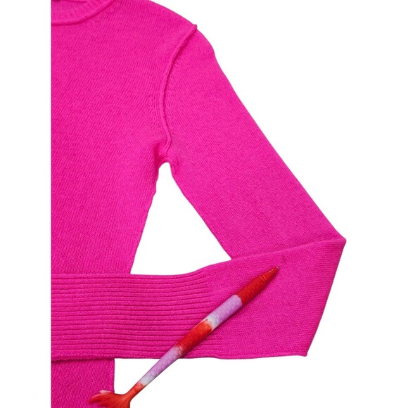 Autumn Cashmere Womens S Pure Cashmere Sweater Pink Jumper Crewneck Pullover - Picture 14 of 15